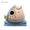 Amazon hot dual-use Creative personality funny fish head expression pillow with air conditioning blanket plush toy cushion