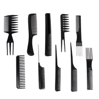 

10pcs/set Plastic Hair Combs Kit Salon Barber Comb Brushes Anti-static Hairbrush Hair Styling Tool Set for Hair Salon