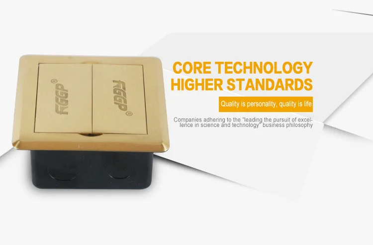 Brass Alloy Floor Mounted Duplex Receptacle Outlet With Electrical