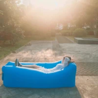 

Square Inflatable lounger 190T/ 210D Polyester, 210T Ripstop / Nylon air lounger cheap sleeping bag