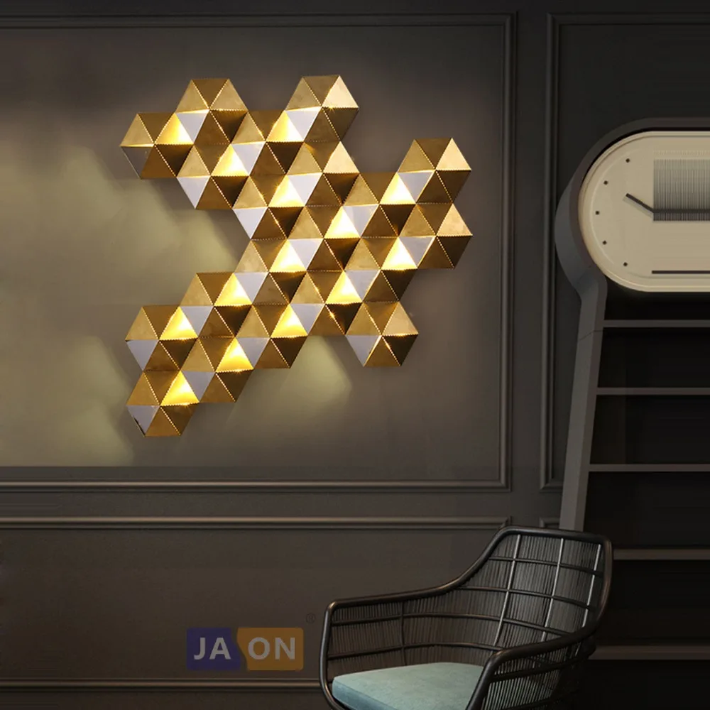 

LED Postmodern Stainless Steel Golden Honeycomb LED Lamp LED Light Wall lamp Wall Light Wall Sconce For Store Bedroom Foyer