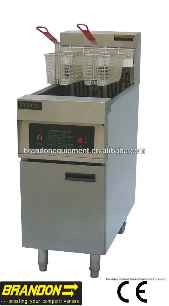 High Quality Upright Deep Fat Electrical Fryer With Drain Oil