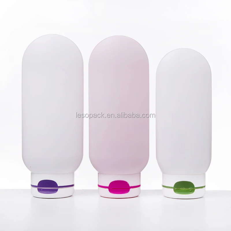 120ml 200ml 300ml Upside Down Oval Shaped Flip Cap Shampoo Hdpe Bottle