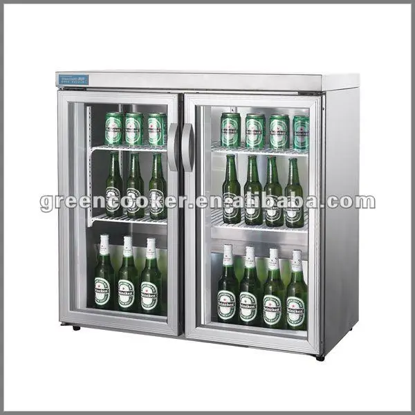 Glass Door Counter Top Mini Bar Fridge Soft Drink Display