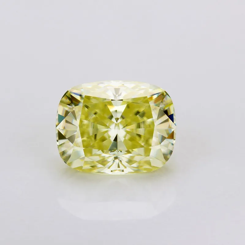 

Starsgem hot sale 1ct Fresh Fancy Brilliant Loose Yellow Cushion Moissanite