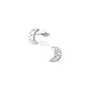 ATHENAA Fancy Design 925 Sterling Silver Fashion Silver Earrings Studs Moon Earring