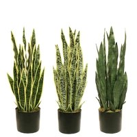 

High Quality 37CM four leaves artificial snake plant real touch Artificial Plants artificial succulent for bonsai