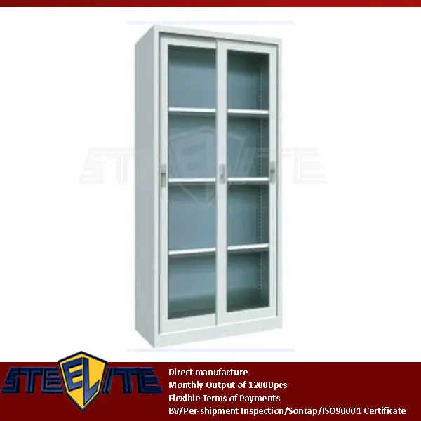 Vertical Tall Lab Metal Storage Cabinets Slide Door Metal 4 Tier 2