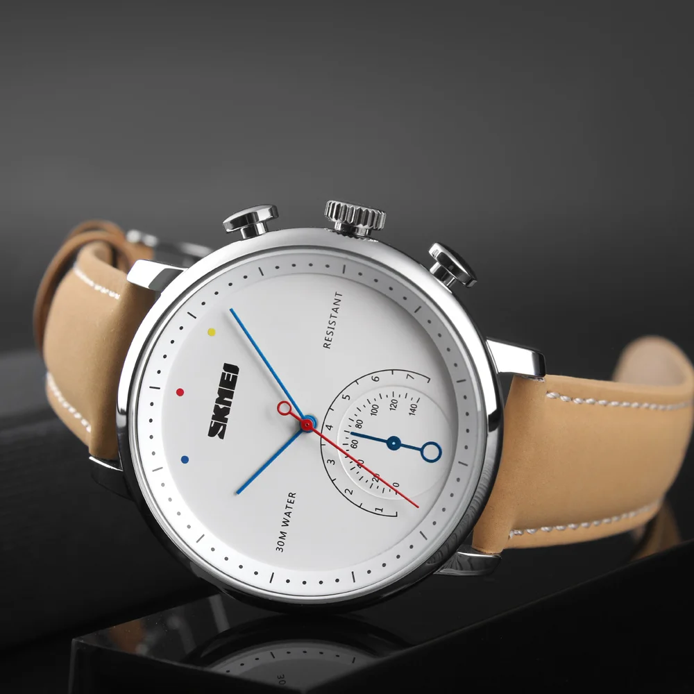 

1399 saat moment stainless steel back water resistant 3atm pure time watch, Gold,black,silver,blue