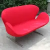 Foshan factory ss legs FRP chair relax fiberglass double seat goose chair sofa