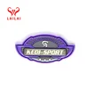 Professional factory manufacturing low price wholesale Long shaped embossed logo custom rubber pvc patches for clothes