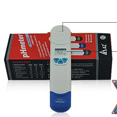 

AZ-8682 IP65 Water Proof Pen PH Meter and Temperature Tester with LCD Dual Display