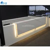 Modern unique round shape hotel lobby solid surface reception desks/counter design