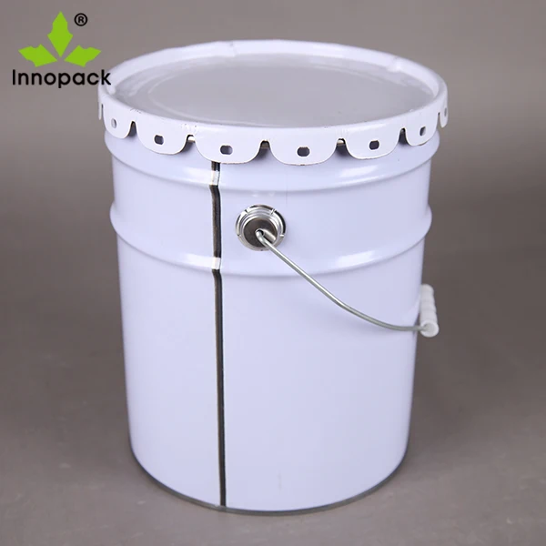 Download Chemical Use 10l 20l Metal Tin Paint Bucket Pail With Flower Cover / Ring Lock Lid - Buy Metal ...