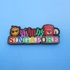 Souvenir design Singapore magnetic sticker 3d tourism gift soft pvc fridge magnet