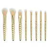 8Pcs Makeup Brushes Kits Professional Nylon Hair Cosmetic Foundation Blush Brush Set Tools Gold Brush maquiagem Honey comb