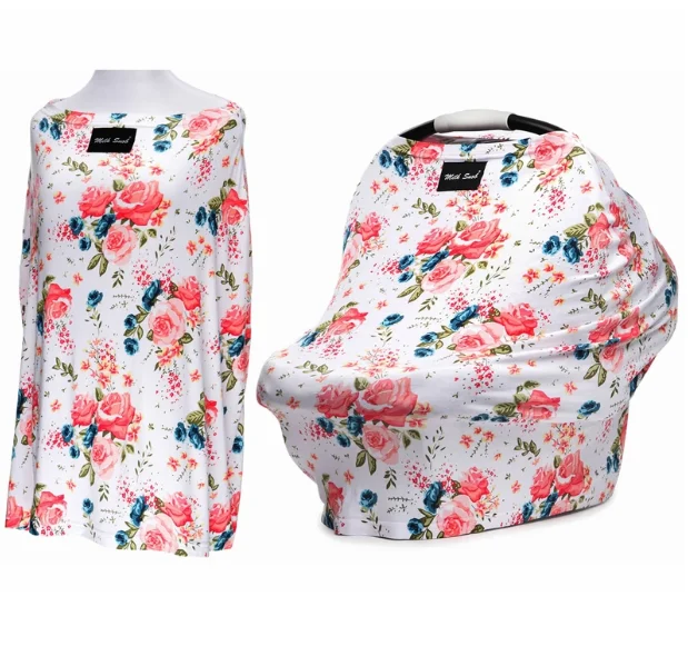 

4-In-1 Infant Breastfeeding Baby Car Seat Cover Nursing Scarf Cover
