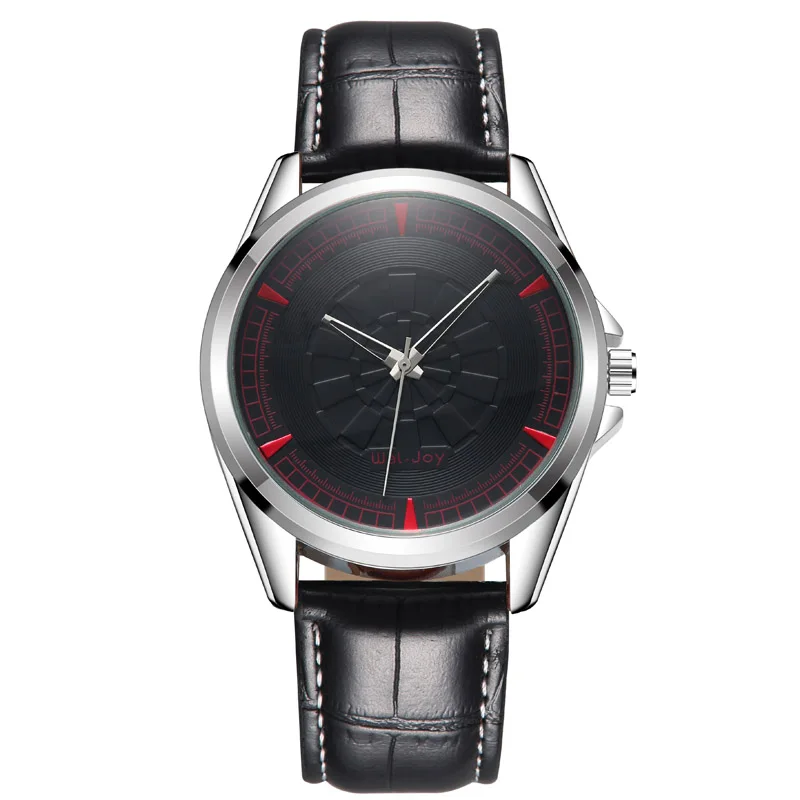 

WJ-8105 Yiwu Factory Made Leather Band Men Hand watches Hot Sales Difference Design Quartz Watches for Men, Mix color
