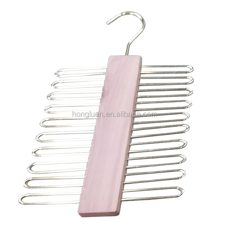 
Household Hot Sale Fashion Wooden Tie Hanger Rack Scarf Belt Organizer 