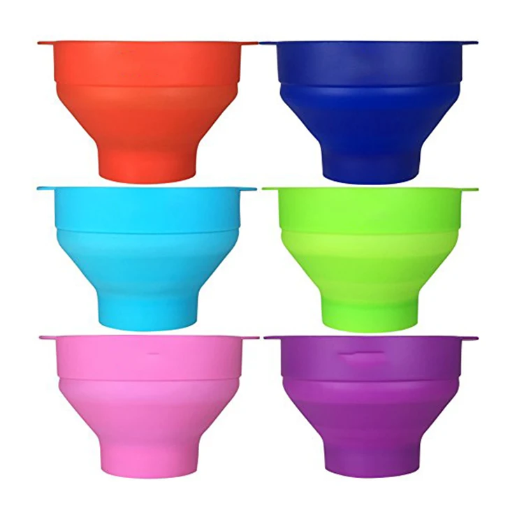 

2019 Amazon Hot Sale New Product Silicone Popcorn Popping Bowl folding Microwave Silicone Popcorn Maker Bowl, Red blue green pink other color