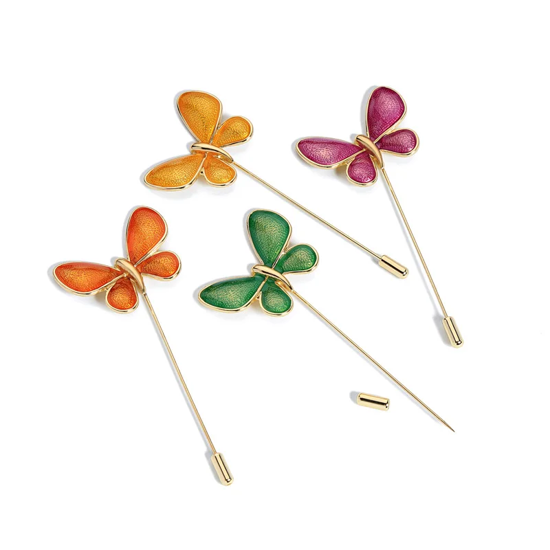 

ts00221 Colored Butterfly Enamel Pin Women Brooch