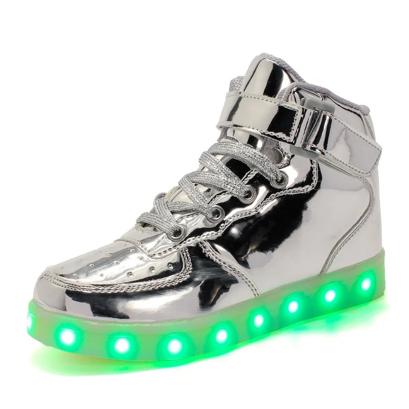 

USB Rechargeable Flash Men LED Shoes, Red, green, black, pink
