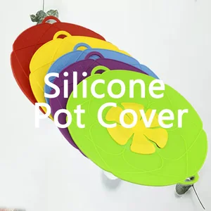 New Silicone kitchen gadgets 2019 Amazon Suction Steamer Pot Lids Spill Stopper Lotus leaf Lid Bowl Covers