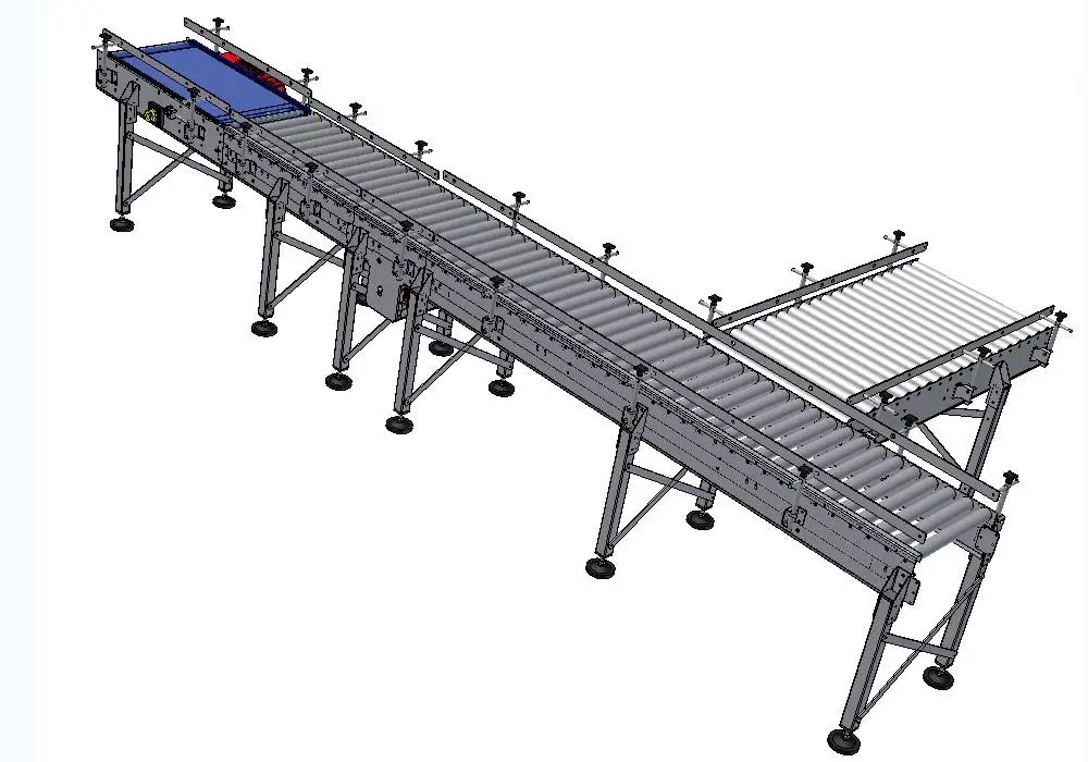 Motorized Chain Friction Driven Selfpropelled Inline Corner Roller