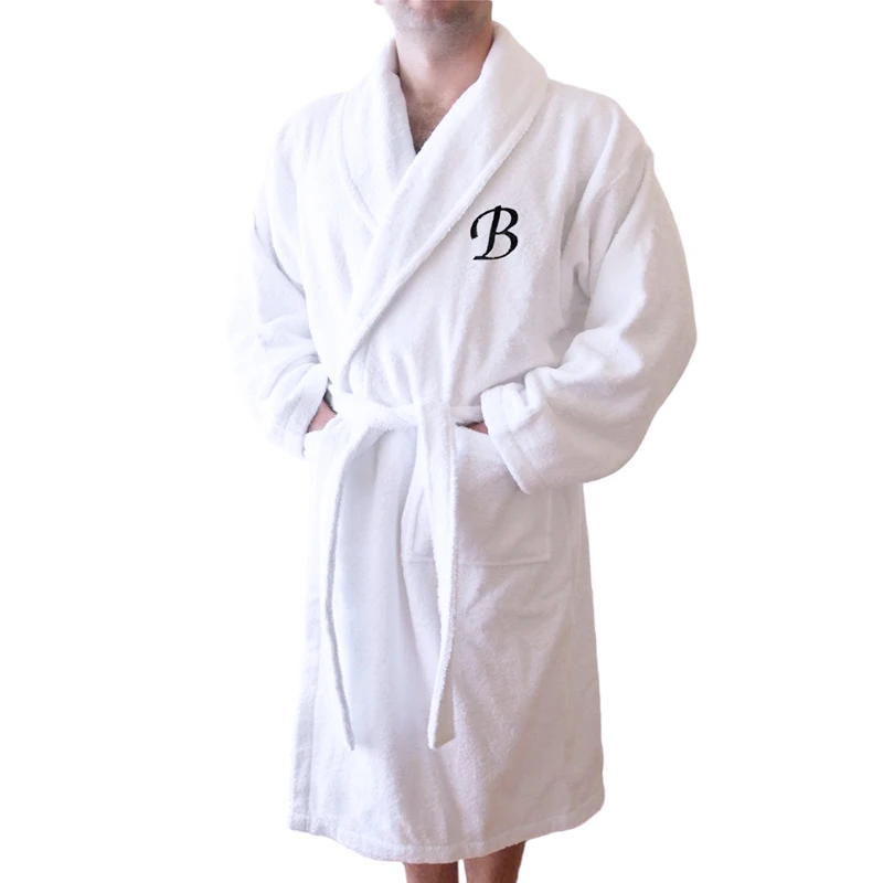 

wholesale luxury turkish cotton embroidered hotel velour bathrobe