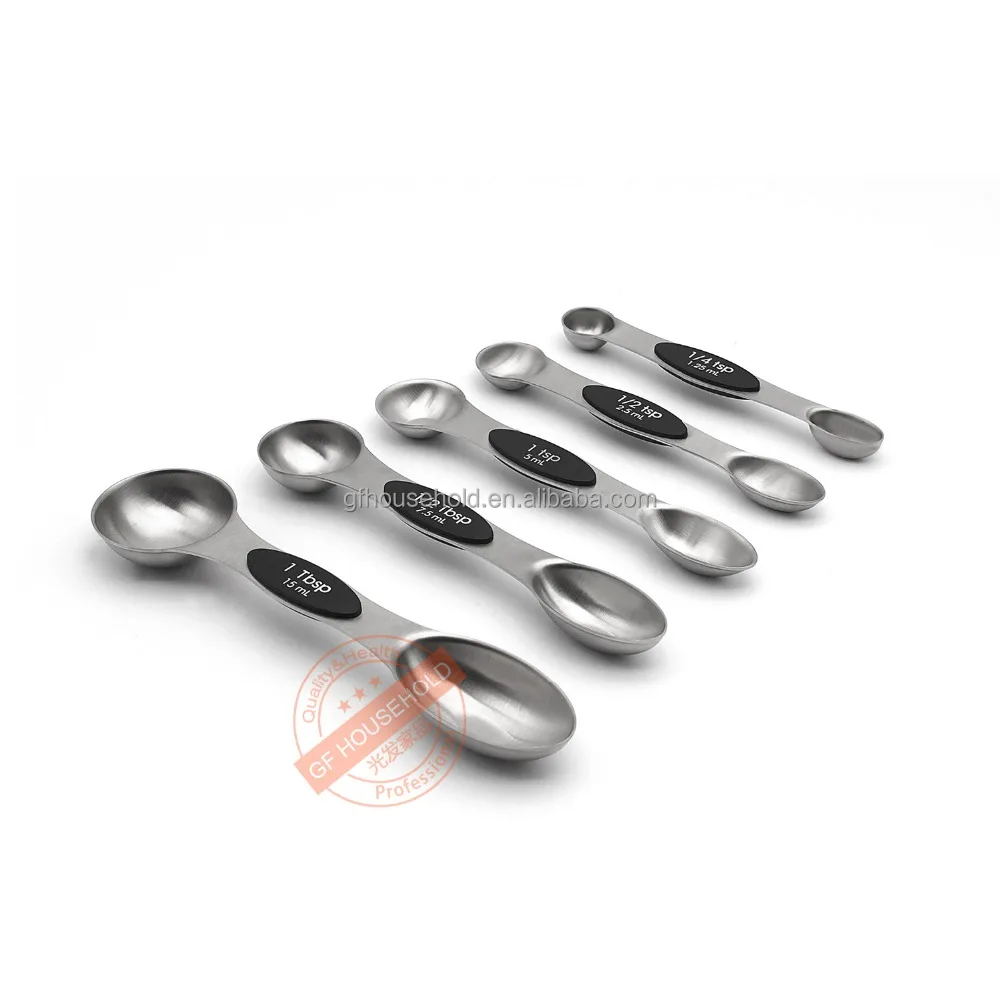 
Amazon 5-pieces Stainless Steel Magnetic Double Double Double Measuring Spoon Set 