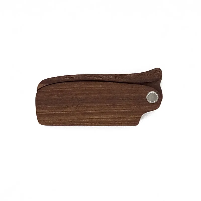 
WB200-06 Customized Your Logo Black Ebony Wood Folding Pocket Comb Wood Comb 