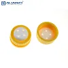 ALWSCI supplies yellow GL45 safety cap with four holes for 1/16 inch OD tubing.
