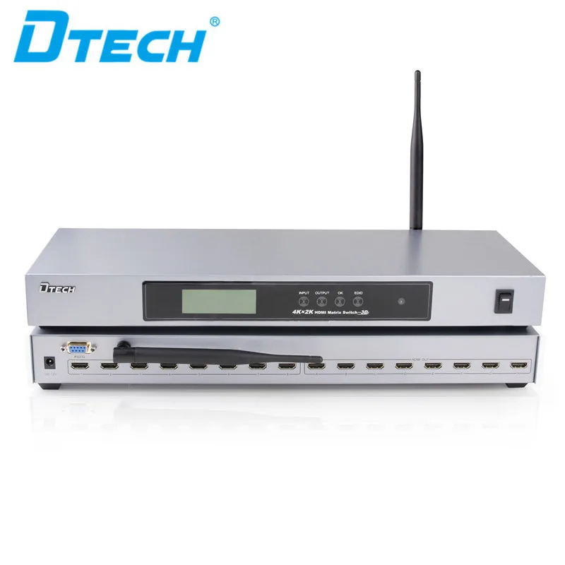 

OEM/ODM DTECH Full 3D 4Kx2K video wall hdmi matrix 8 in 8 out, Grey