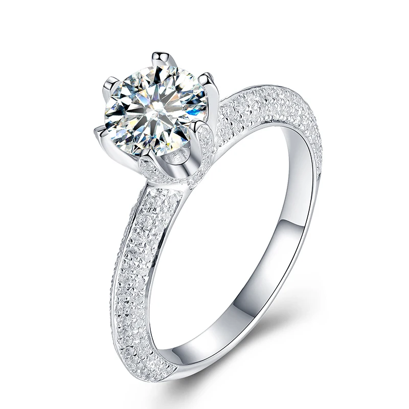 2018 new moissanite gemstone gold finger wedding