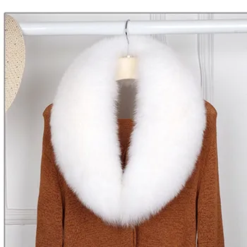 white fox fur collar