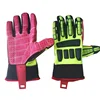 cut and puncture resistance TPR impact synthetic leather safety mechanical gloves