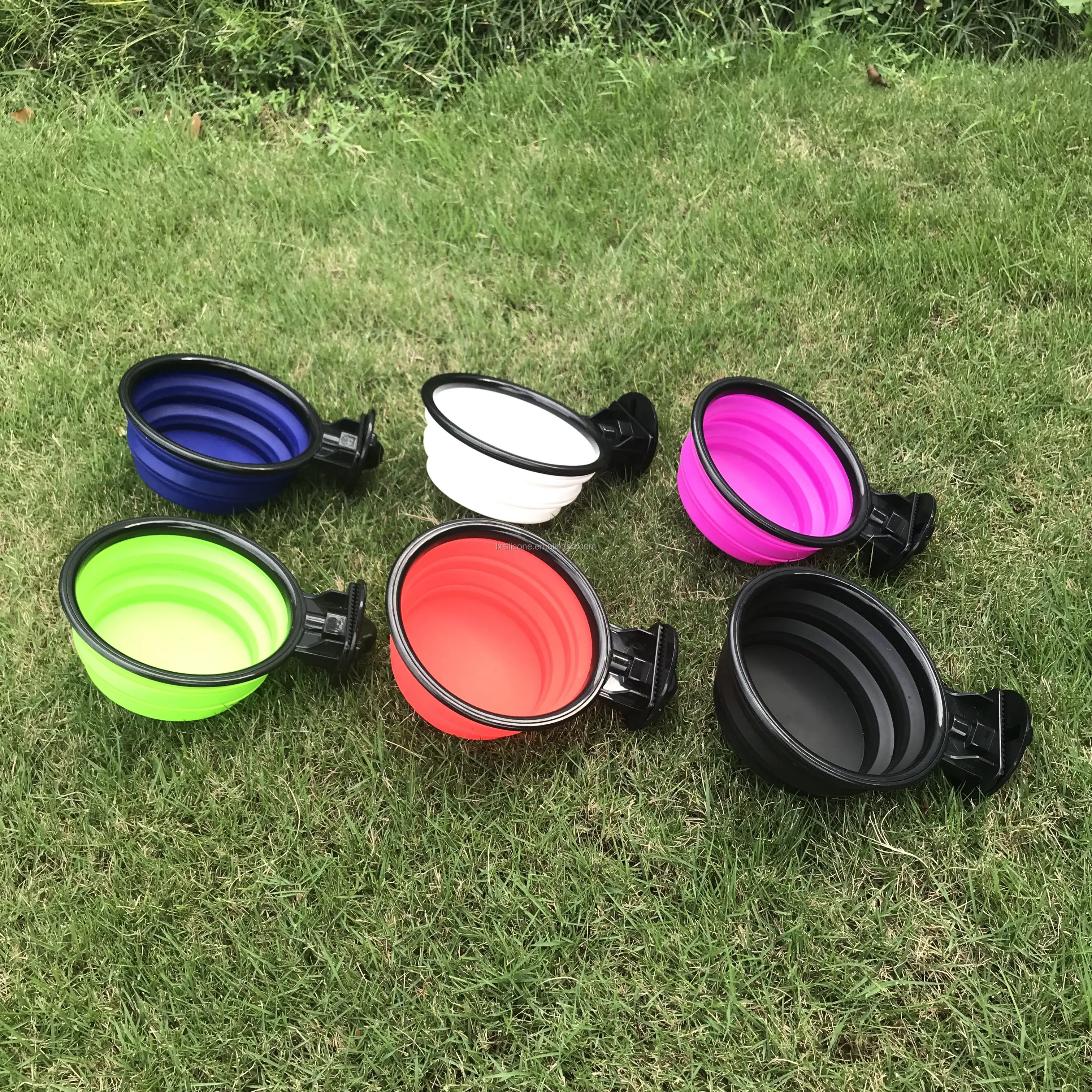 Dog Crate Bowls Collapsible Hanging Bowls With Clamp Bpa Free Tpe