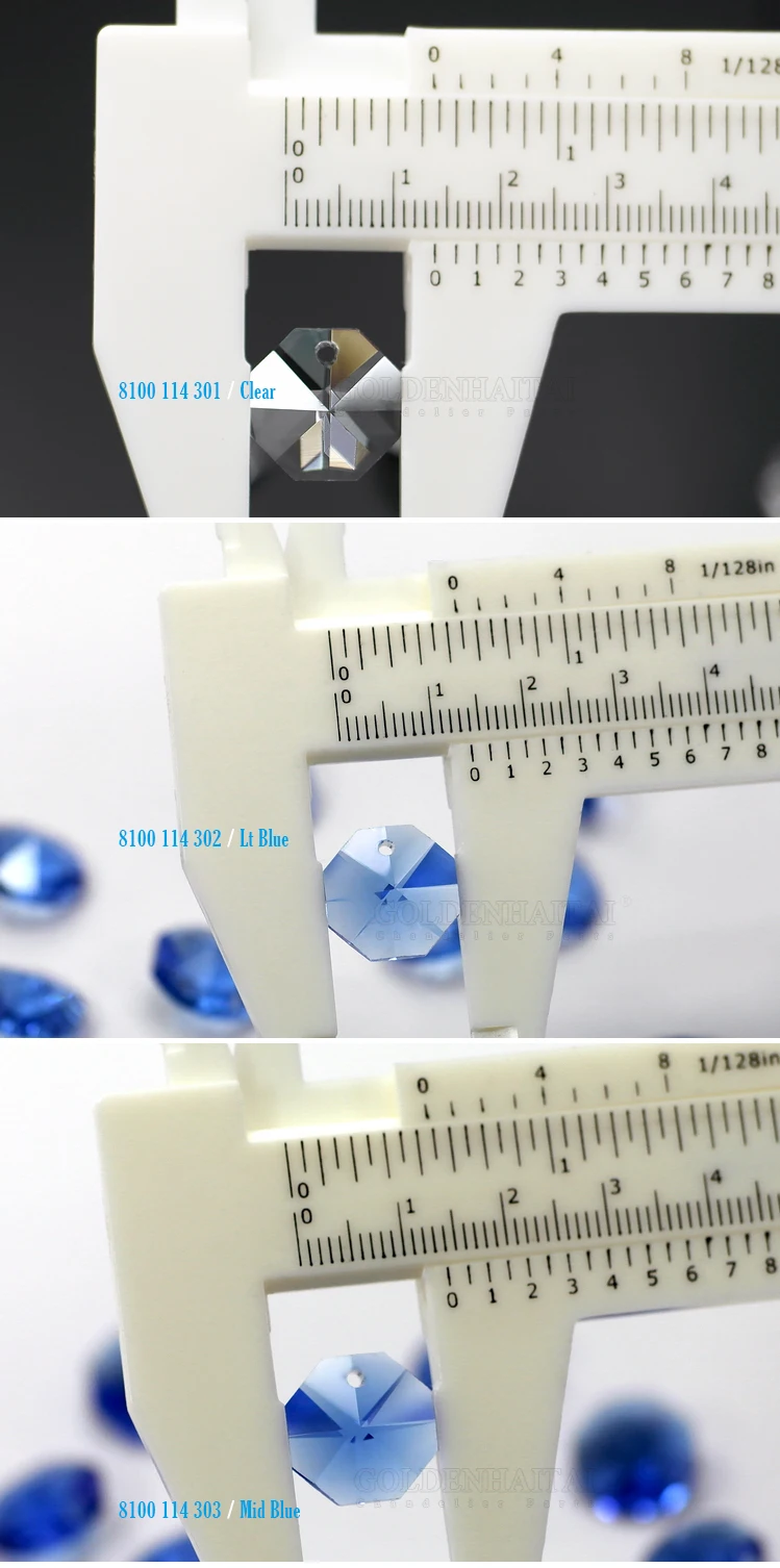 14mm One Hole Crystal Glass Octagon Beads Top Quality Chandelier