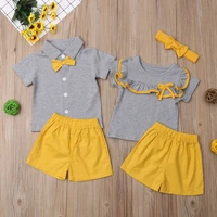 

Kids Baby Big/Little Sister Brother Matching Outfits Tops T-shirt Shorts Outfit Clothes Summer Cute Baby Girl Boy Clothing