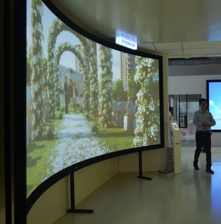 150 Inch 169 Curved Projector Screen For Home Cinema Projection Movie