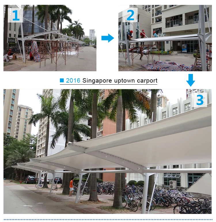 Pvc Waterproof Membrane Driveway Garage Car Port Canopy Tent