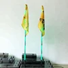Rainbow Function Coiled LED Custom ATV Whip Flags By Remote control 4ft 5ft 6ft RZR Whip Flags For Side by Side Truck Offroad