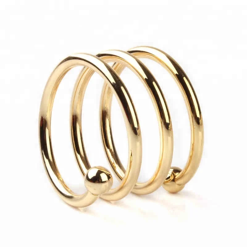 

Wholesale Hotel Dining Design Gold Silver Napkin Rings Elegant Napkin Rings, Gold & silvery
