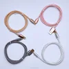 30cm 1m 2m 3m New Micro USB Android gold plated data line Nylon Braided fast charging line over 3A current