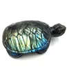 Wholesale Natural Colorful Labradorite Crystal Polished Carved Crystal Carving Tortoise