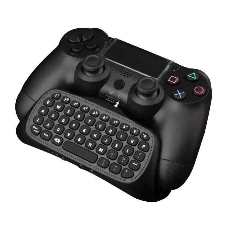 

Wireless Controller Keyboard Game Chat Pad For PS4 for Play station 4 Keyboard, Black