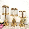 Factory Supplies Wedding Props Main Table Decoration Holiday Decoration Ornaments European Gold Crystal Candlestick