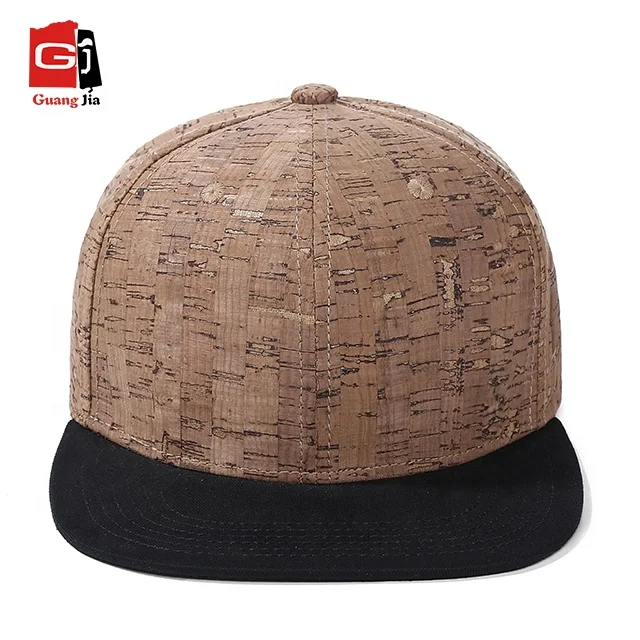 

hot sale plain blank eco-friendly bamboo fabric snapback caps 6 panels, Brown