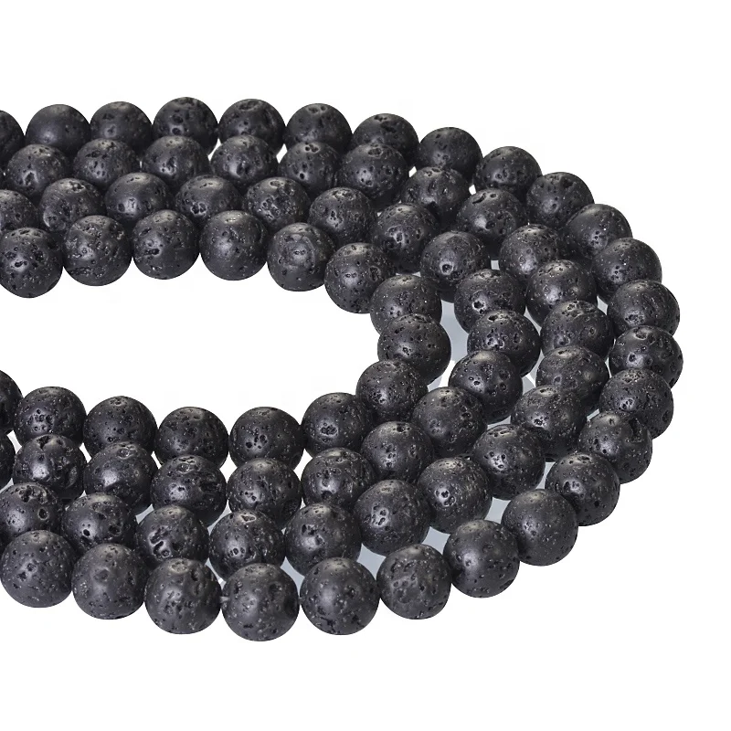 

Cheapest Lava Pumice Rock Stone Beads Wholesale Natural Gemstone Black Lava For Bracelet Jewelry Making Stone Beads
