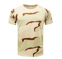 

Desert military uniform Tri-color desert camo short sleeve t shirt camouflage t-shirt custom